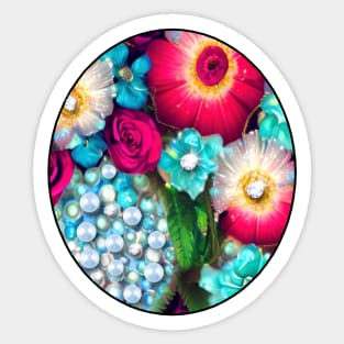 Flowers and Jewels Sticker